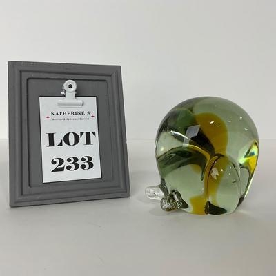 -233- UNMARKED | Abstract Brown Snail Paperweight