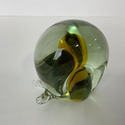 -233- UNMARKED | Abstract Brown Snail Paperweight