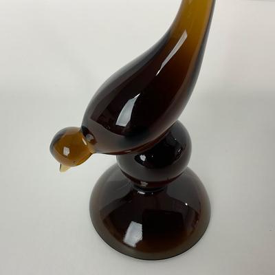 -235- VIKING | Mid Century Brown Long Tail Bird