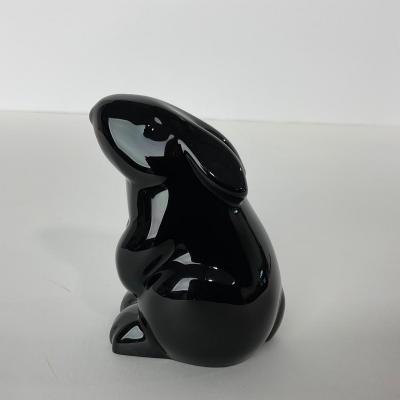 -237- BACCARAT | Stamped & Signed Black Rabbit