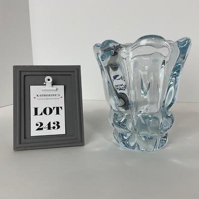 -243- ORREFORS | Signed Heavy Crystal Vase