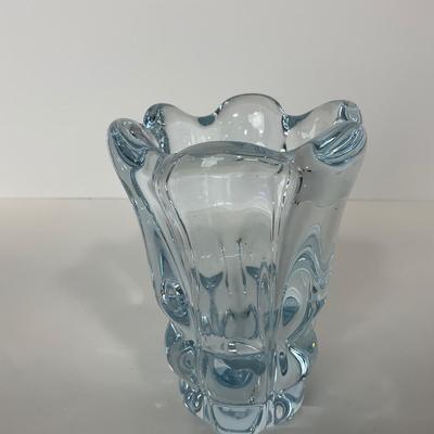 -243- ORREFORS | Signed Heavy Crystal Vase