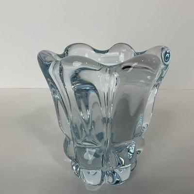 -243- ORREFORS | Signed Heavy Crystal Vase