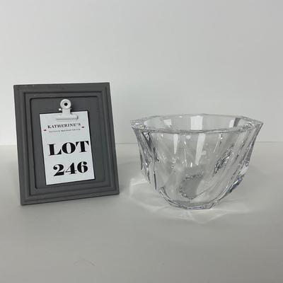 -246- ORREFORS | Signed Heavy Crystal Dish