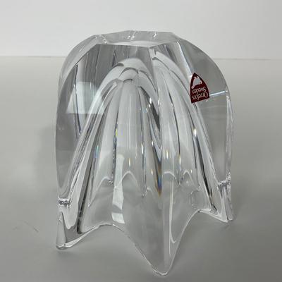 -248- ORREFORS | Signed & Sticker Small Crystal Vase