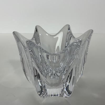 -248- ORREFORS | Signed & Sticker Small Crystal Vase