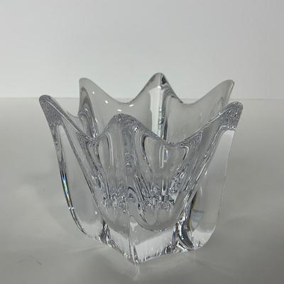 -248- ORREFORS | Signed & Sticker Small Crystal Vase