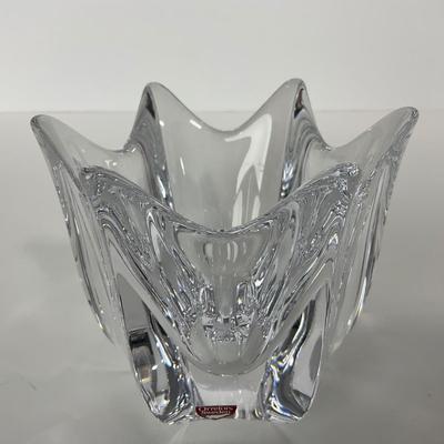 -248- ORREFORS | Signed & Sticker Small Crystal Vase