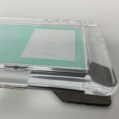 -250- WATERFORD | Signed & Sticker Crystal Frame