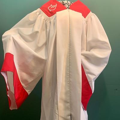 Regency Choir Robe with Embroidered Dove of Peace - American Made (Size Large)"