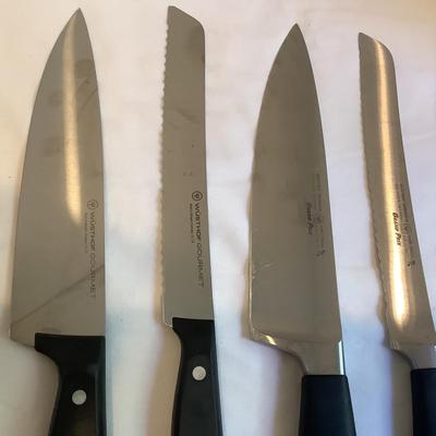 214 Wusthof Grand Prix Edition Gourmet Knives with Sharpener and Two Cutting Boards