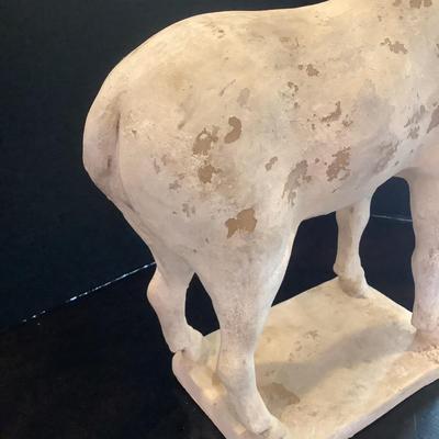 231 Large Faux Stone Tang Horse Decor Statue