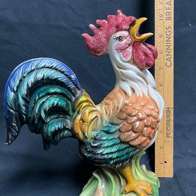 Rooster Chicken Figurine Statue Italian Ceramic from Italy