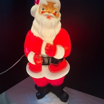Vintage 1973 Jolly Santa Blow Mold (Companion Snowman in Auction)