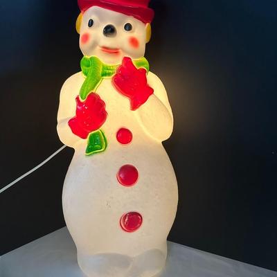 1973 Jolly Snowman Blow Mold (Companion Jolly Santa in Auction)
