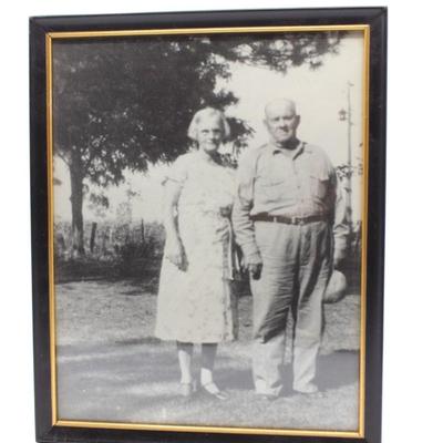 Vintage Elderly Family Memory Framed Portrait