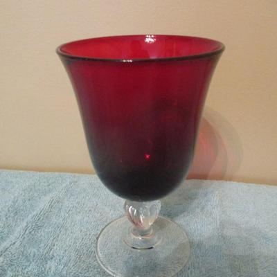 12 Ruby Red Goblets