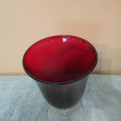 12 Ruby Red Goblets
