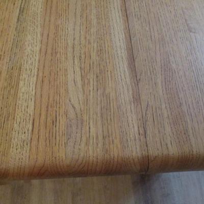 Oak Wood Dining Table includes Leaf