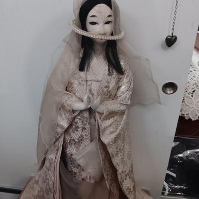 Vintage Geisha doll with layered kimono