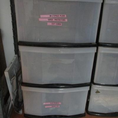 Three Drawer Plastic Storage Container
