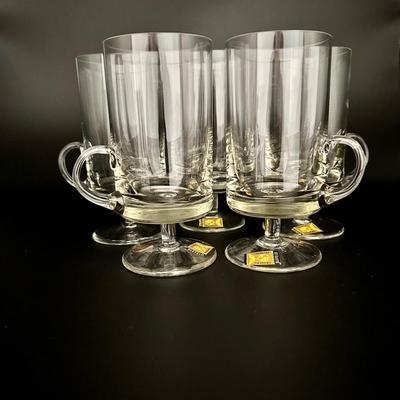 70â€™s Vintage Blefeld Pasabahce Turkish Crystal Tall Mugs (5)