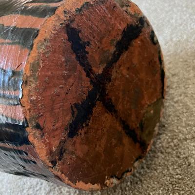 Indonesian Martaban Storage Pottery Dark Green Jar Dragon Design
