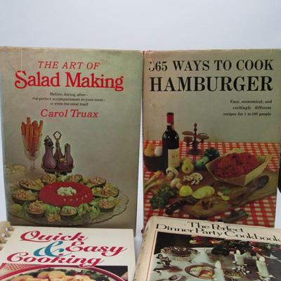 Lot of Vintage Cook Book Recipes Salad Making, Hamburgers, & More