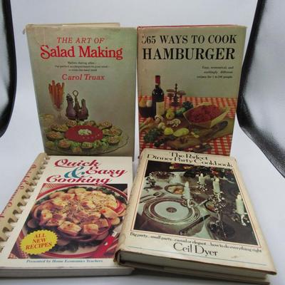 Lot of Vintage Cook Book Recipes Salad Making, Hamburgers, & More