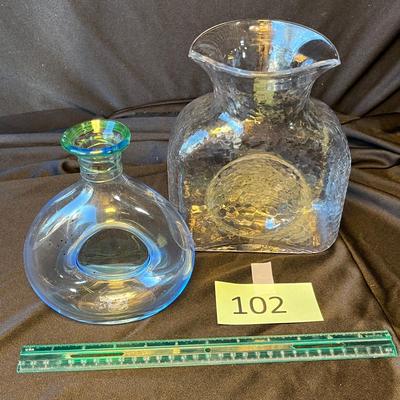 Blenko Carafe & Studio Art Bottle