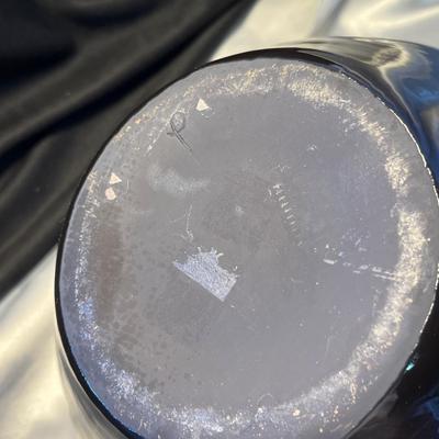 Black on black Native American Bowl Vase