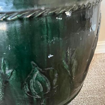 Indonesia Martaban Storage Jar Pottery Dragon Design