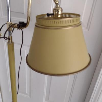 Metal Toleware Adjustable Height Floor Lamp