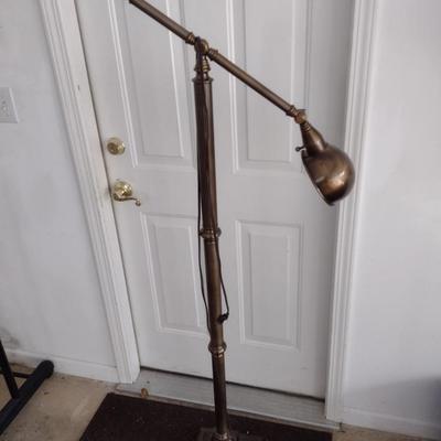Antiqued Bronze Finish Lever Arm Floor Lamp