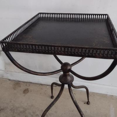 Vintage Metal Toleware Side Table