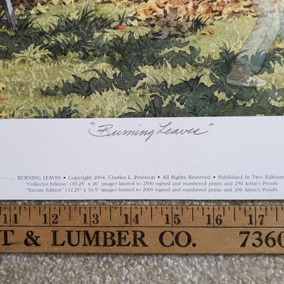 Signed Charles Peterson "Burning Leaves" 150/2500