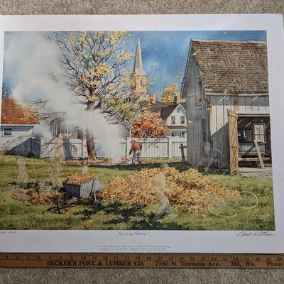 Signed Charles Peterson "Burning Leaves" 150/2500