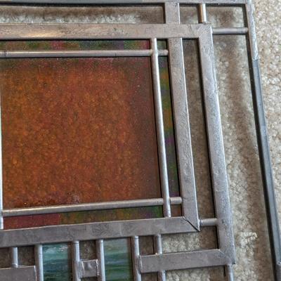 FRANK LLOYD WRIGHT STAINED GLASS WALL HANGING