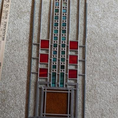 FRANK LLOYD WRIGHT STAINED GLASS WALL HANGING