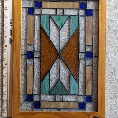 Framed FRANK LLOYD WRIGHT GLASS WALL HANGING