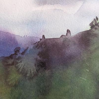 Signed Original Alison Trumbull "De Cordova View" Watercolor
