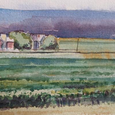 Signed Original John Jacoby Watercolor "Baraboo Hills"