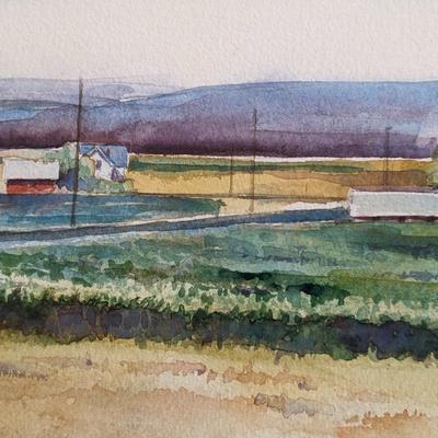 Signed Original John Jacoby Watercolor "Baraboo Hills"