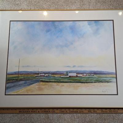 Signed Original John Jacoby Watercolor "Baraboo Hills"