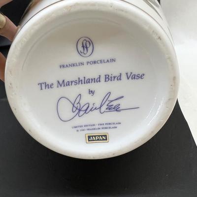 Franklin Mint Porcelain The Meadowland 1980 The Marshland 1981 by Basil Ede Limited Edition 24Kt Gold Trim