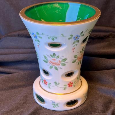 Italian Cased Glass Vase