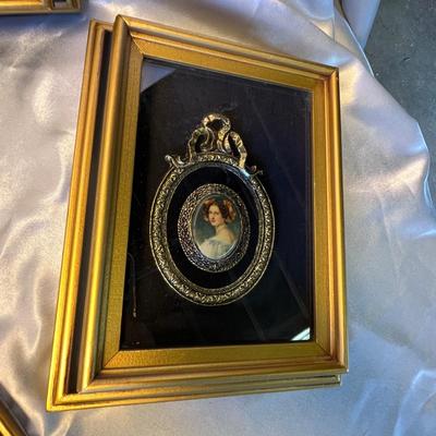 4 Framed Jeweled Shadowboxes