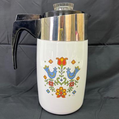 Friendship Country Festival Corning Ware Percolator Coffee Pot Electric