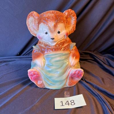 Brush Pottery Teddy Bear Cookie Jar