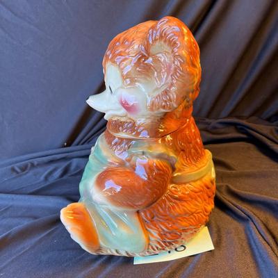 Brush Pottery Teddy Bear Cookie Jar